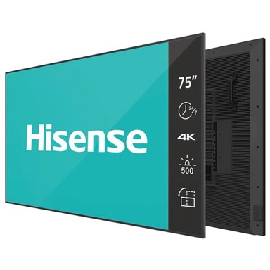 HISENSE Zaslon 75" 4K UHD IPS, 24/7 Digital Signage, crni